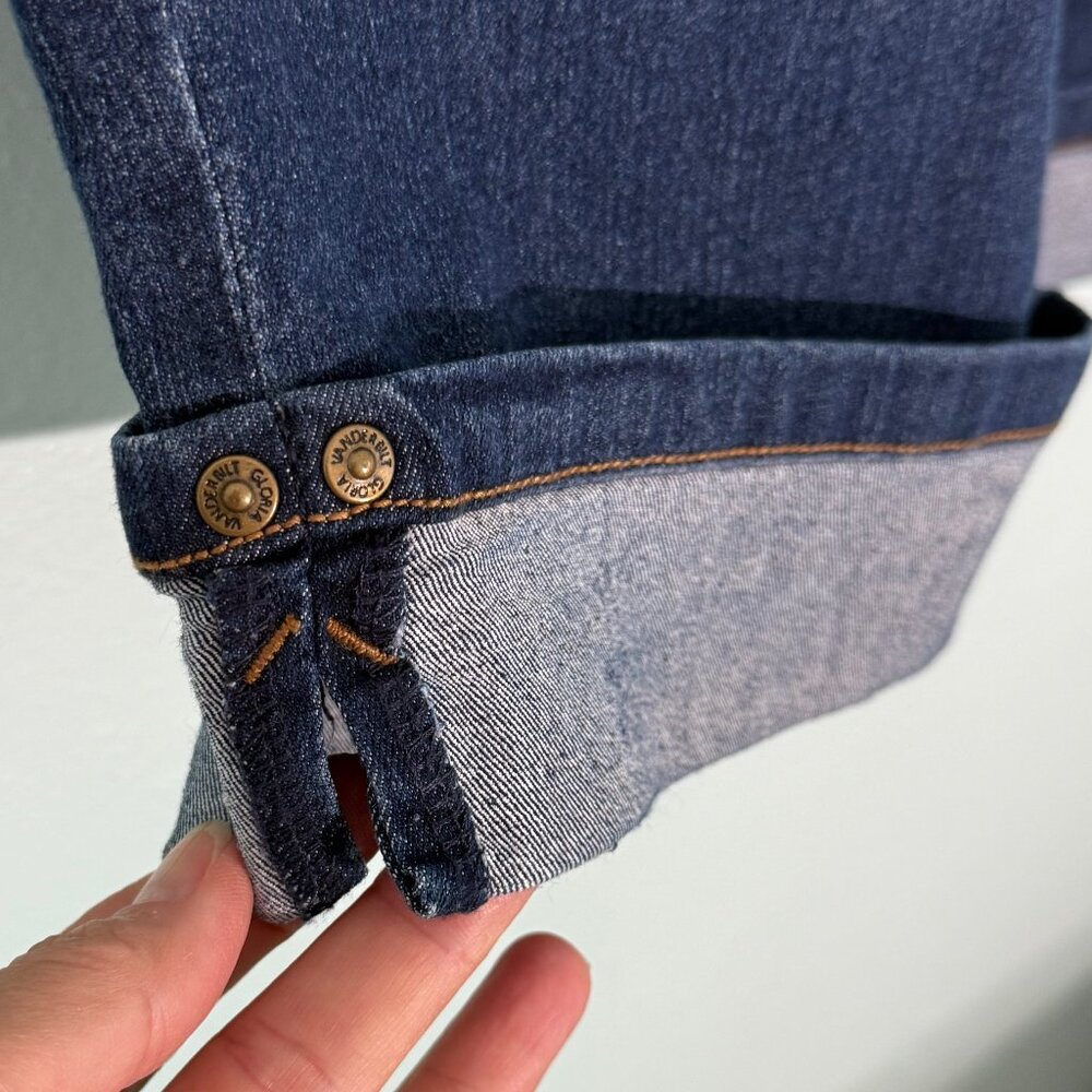 Gloria Vanderbilt Cleo All American Slimming Effect Denim Skimmer Capris Size 12 - Picture 3 of 9